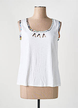 Top sans manche sans manche blanc TELMAIL femme