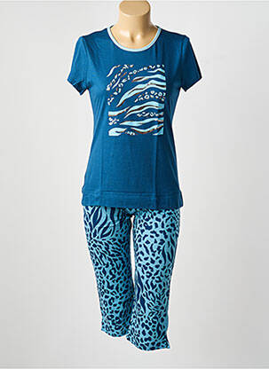 Pyjama manches courtes bleu MASSANA femme