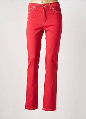 Pantalon slim tissage popeline taille normale rouge WALTRON femme