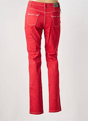 Pantalon slim tissage popeline taille normale rouge WALTRON femme