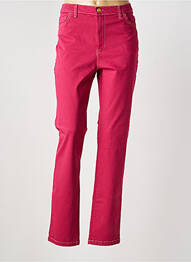 Pantalon slim tissage popeline taille normale rose WALTRON femme