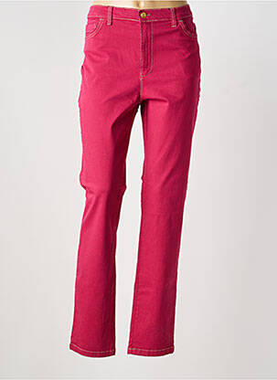 Pantalon slim tissage popeline taille normale rose WALTRON femme