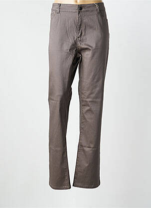 Pantalon droit stretch taille normale marron DIANE LAURY femme
