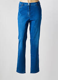 Jeans coupe droite stretch taille normale bleu TONI femme