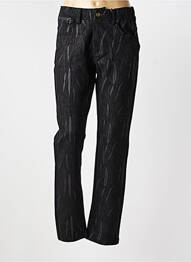 Pantalon droit stretch taille normale noir GEVANA femme