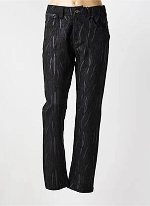 Pantalon droit stretch taille normale noir GEVANA femme