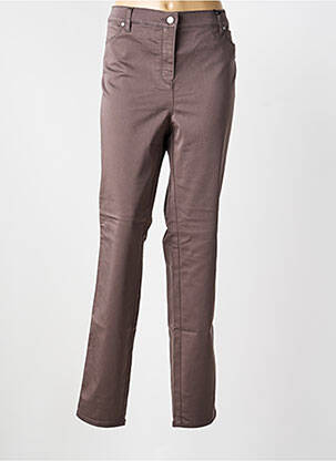 Pantalon droit stretch taille normale marron TONI femme