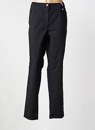 Pantalon droit stretch taille normale noir TONI femme