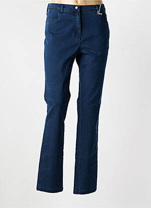 Jeans coupe droite stretch taille normale bleu TONI femme