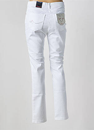 Pantalon slim tissage popeline taille normale blanc TONI femme