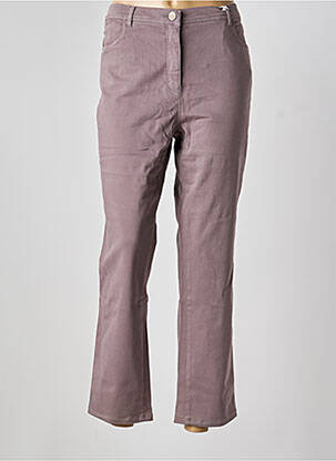 Pantalon droit stretch taille normale marron TONI femme