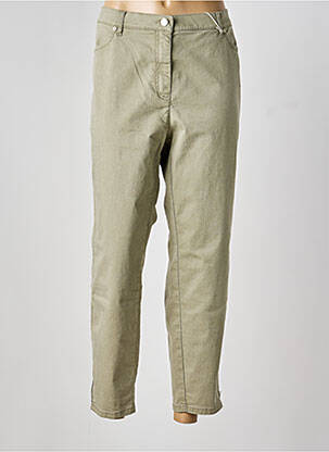 Pantalon droit stretch taille normale vert TONI femme