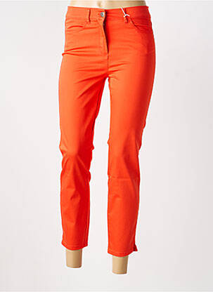 Pantalon 7/8 stretch taille normale orange TONI femme