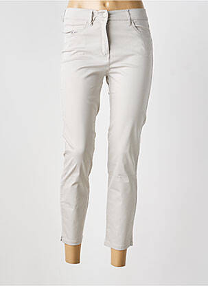 Pantalon 7/8 stretch taille normale beige TONI femme