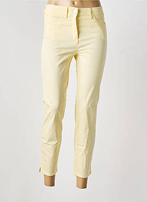 Pantalon 7/8 stretch taille normale jaune TONI femme
