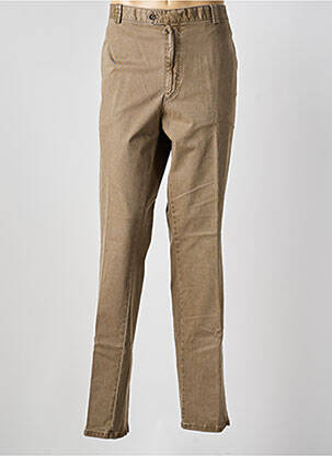 Pantalon chino stretch taille normale marron MEYER homme