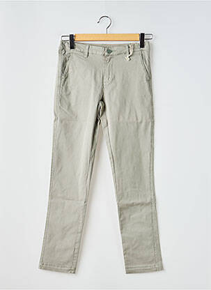 Pantalon chino tissage popeline taille normale vert C'EST BEAU LA VIE femme