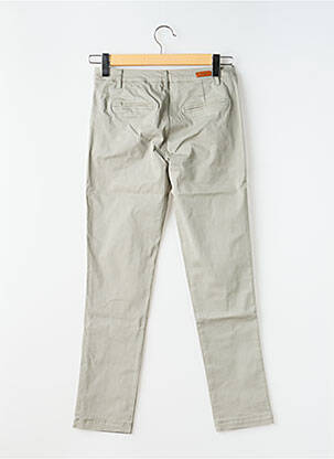 Pantalon chino tissage popeline taille normale vert C'EST BEAU LA VIE femme