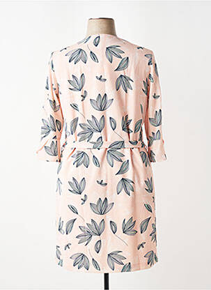 Robe courte coupe fluide manches 3/4 rose DIANE LAURY femme