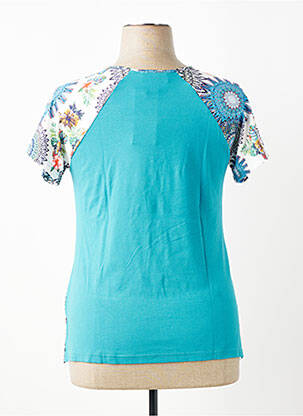 T-shirt stretch manches courtes bleu JEAN DELFIN femme