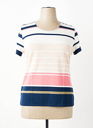 T-shirt stretch manches courtes bleu GEVANA femme