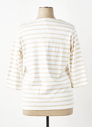 T-shirt col v manches 3/4 beige KATMAI femme