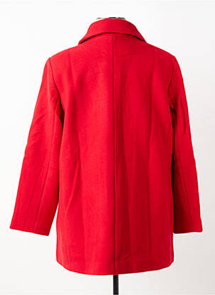 Manteau long coupe cintrée sans capuche rouge DIANE LAURY femme