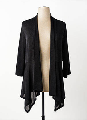 Gilet manches longues manches 3/4 noir PLURIELLES femme
