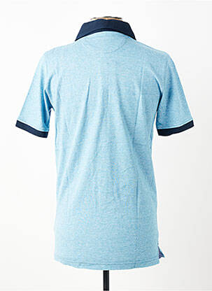 Polo tissage chiné manches courtes bleu PETER COFOX homme