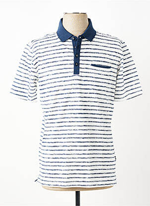 Polo tissage jersey manches courtes bleu PETER COFOX homme
