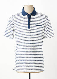 Polo imprimé rayures manches courtes bleu PETER COFOX homme