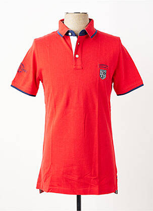Polo stretch manches courtes rouge CAMBRIDGE homme
