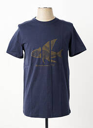 T-shirt coupe cintrée manches courtes bleu TIBET homme