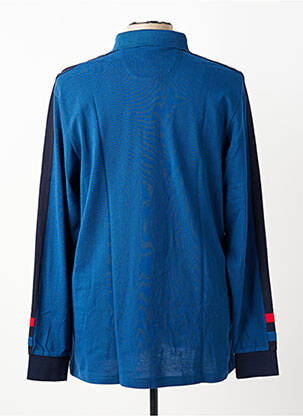 Polo manches longues manches longues bleu LOUIS VICTOR homme