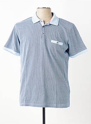 Polo tissage jersey manches courtes bleu COFOX homme