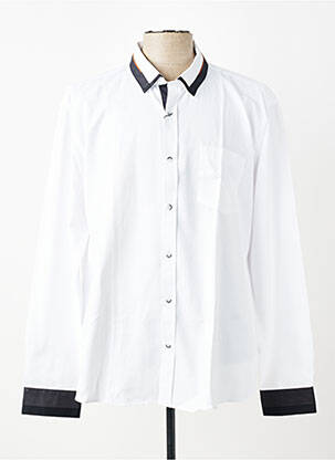 Chemise manches longues coupe droite blanc CAP 10 TEN homme