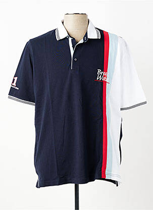 Polo stretch manches courtes bleu CAP 10 TEN homme