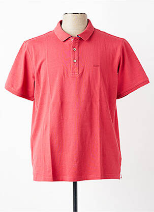Polo stretch manches courtes rouge DELAHAYE homme