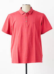 Polo stretch manches courtes rouge DELAHAYE homme