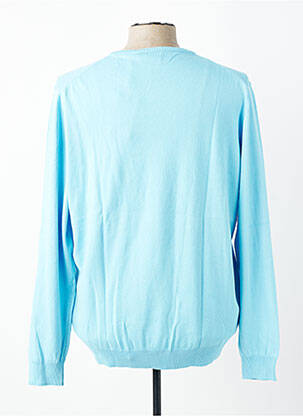 Pull col v manches longues bleu DELAHAYE homme