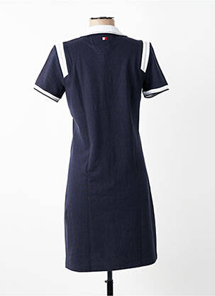 Robe mi-longue manches courtes manches courtes bleu DELAHAYE femme