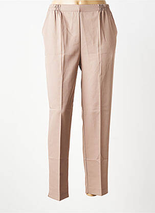 Pantalon slim taille élastique taille normale marron PLURIELLES femme