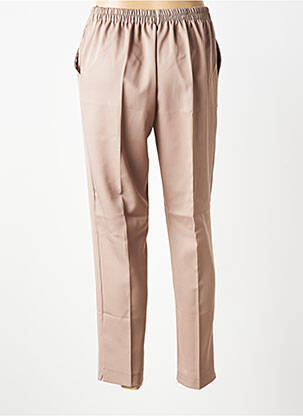 Pantalon slim taille élastique taille normale marron PLURIELLES femme