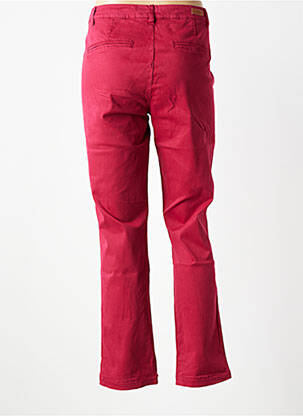 Pantalon chino tissage popeline taille normale rouge C'EST BEAU LA VIE femme