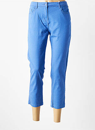 Pantacourt stretch taille normale bleu C'EST BEAU LA VIE femme