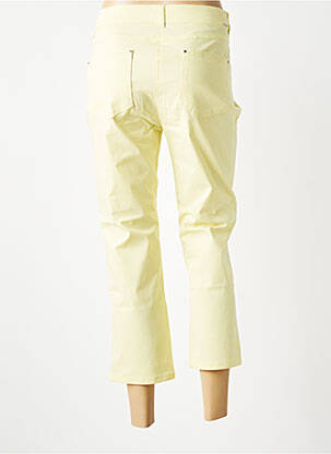 Pantalon 7/8 tissage popeline taille normale jaune DIANE LAURY femme