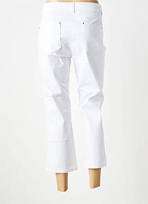 Pantalon 7/8 tissage popeline taille normale blanc DIANE LAURY femme