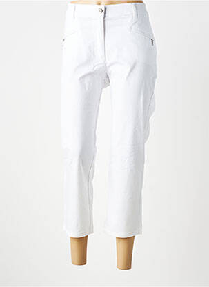 Pantacourt stretch taille normale blanc DIANE LAURY femme