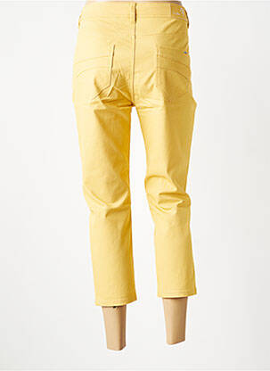 Pantacourt stretch taille normale jaune GRIFFON femme