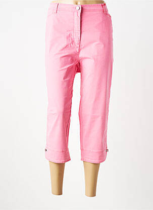 Pantacourt stretch taille normale rose TONI femme